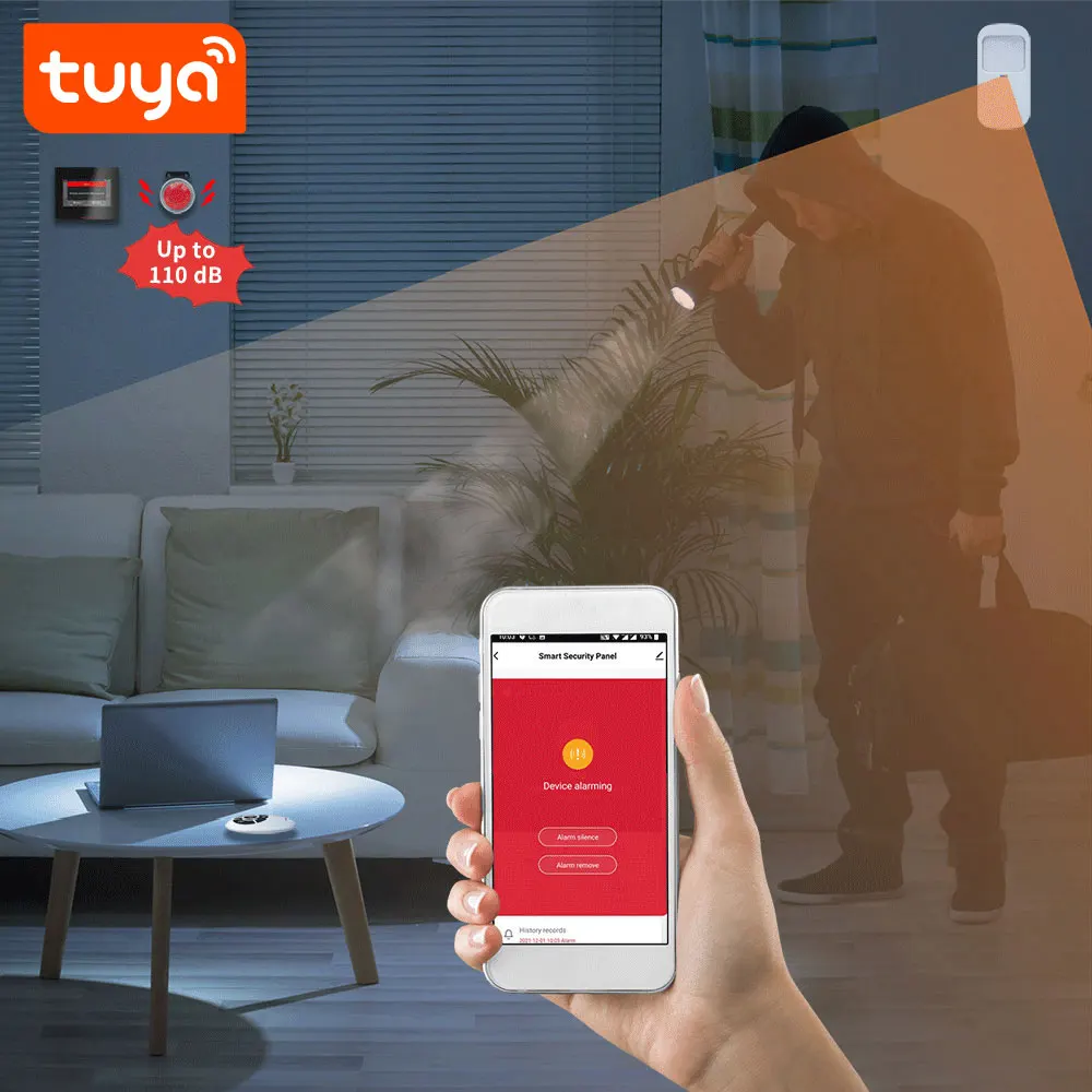 2023 Tuya Wireless Touch Gsm Wifi Home Security Smart Alarm System Kit