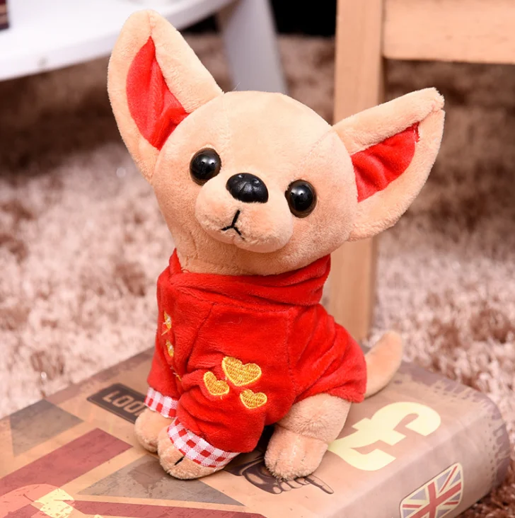 17cm Chihuahua Puppy Plush Toys Simulation Animal Stuffed Doll Dog