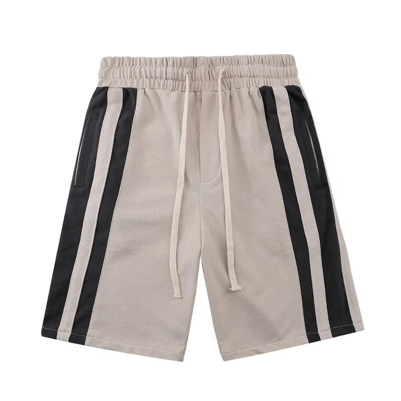 Pantaloncini casual a righe laterali estivi da uomo Nuovi pantaloncini larghi da uomo di tendenza plus size pantaloni sportivi da spiaggia pantaloni nichel117_voghion.com