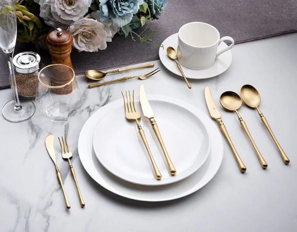 Portuguese style 304 stainless steel steak knife and fork