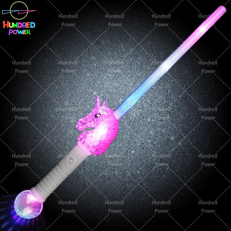 Fairy Butterfly Magic Stick Light up Star Wand Multicolor Unicorn Baton LED Snowflake Glow Lighting Toys