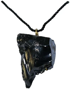 Custom Fashion Cool Black Stone Necklace Jewelry Elite Shungite Pendant