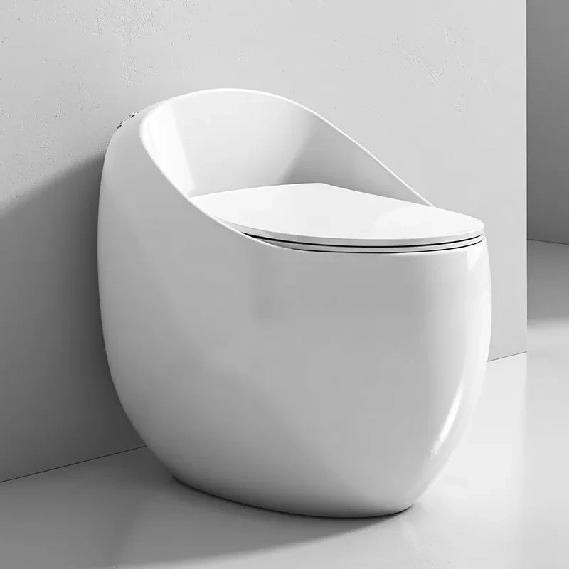 Marble design bathroom round colored water closet floor mounted one piece wc ceramic egg shaped toilet bowl manufacture