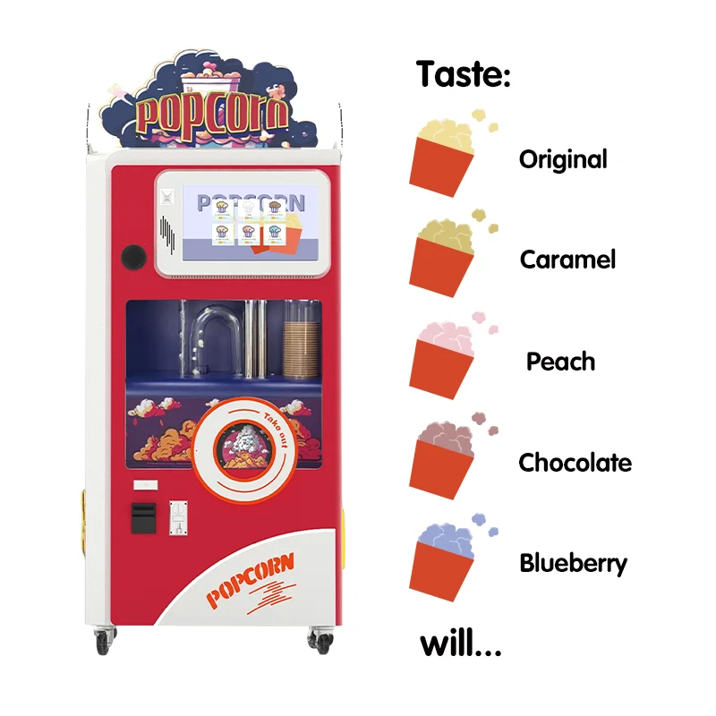 自動ポップコーンメーカー「Sunzee」、多種の味対応・商業用