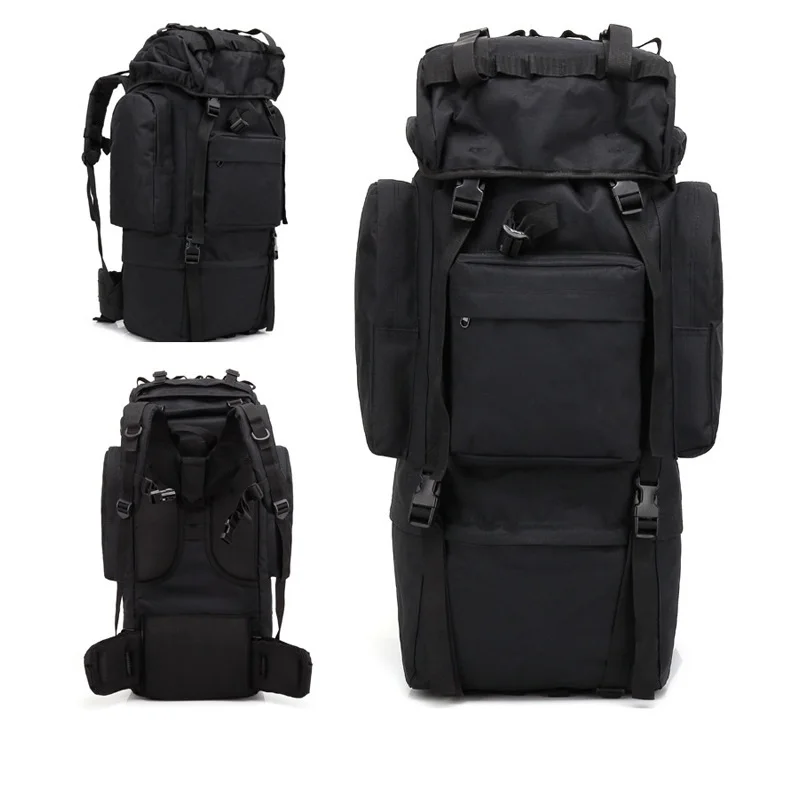 65L Camping Molle Bag Waterproof Mountaineering Large Capacity Tactical Travel Backpack for Hiking Climbing manufacture