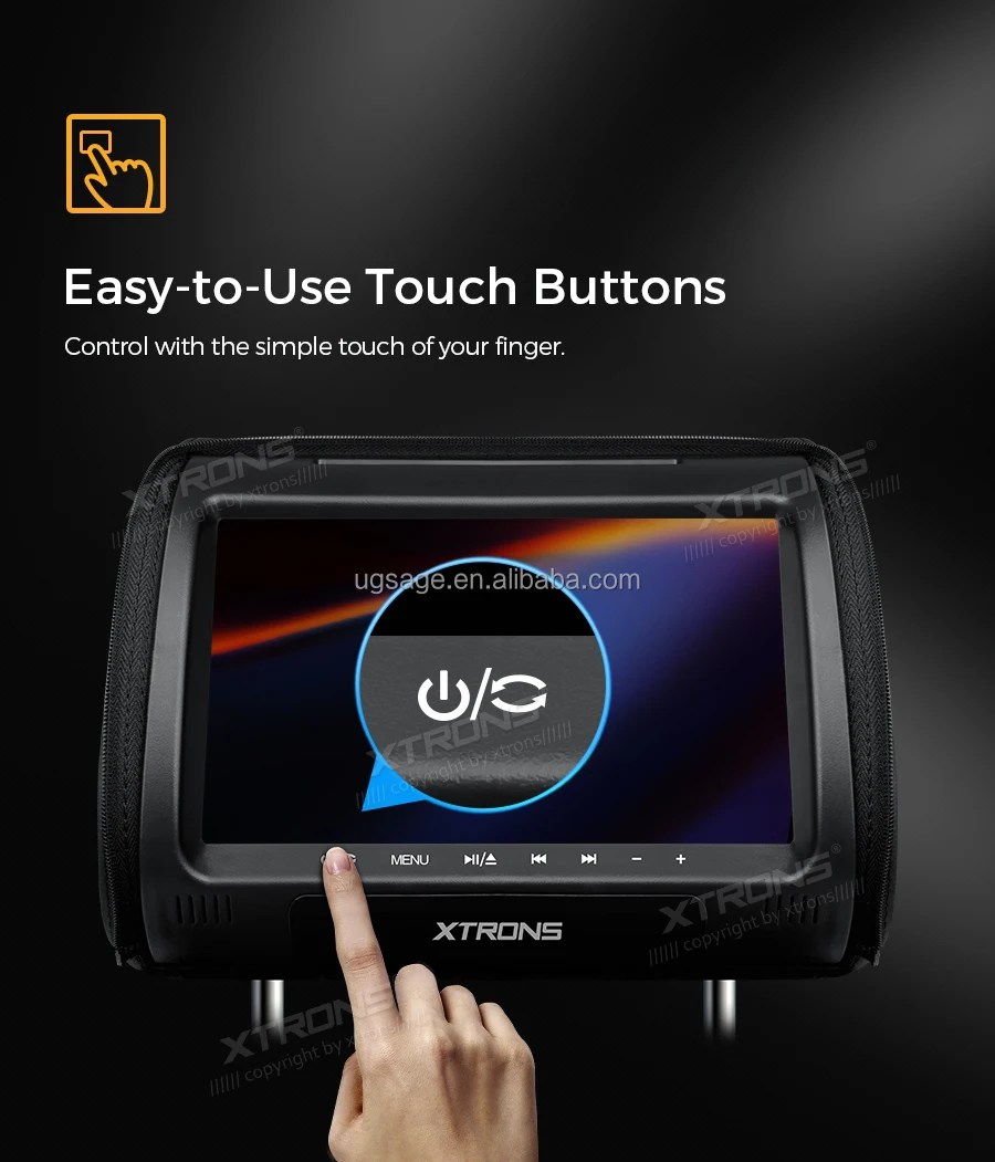 XTRONS 2 X 9inch Car Monitors - Ultimate Back Seat Entertainment