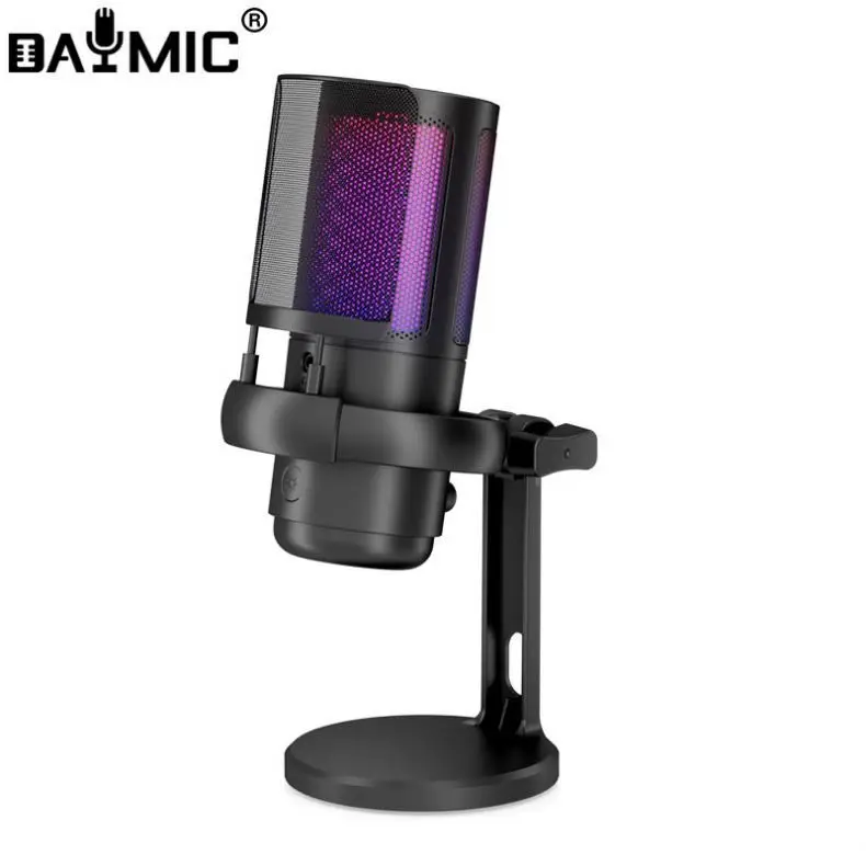 Tensphy Microphone à Condensateur Usb, Micros Pc Pour Ordinateur Mac Micro Avec Trépied Et