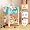 [Colores Macaron] Caja de Gancho Universal de 2 Niveles con Ruedas