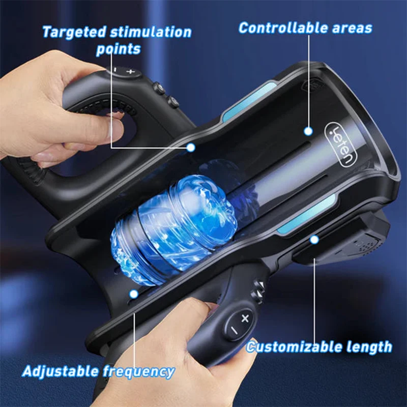 Power King 12times/s Thrusting Hand Free Sex Toy Automatic Male Masturbator Men  Adult Sex Machine with Phone Holder