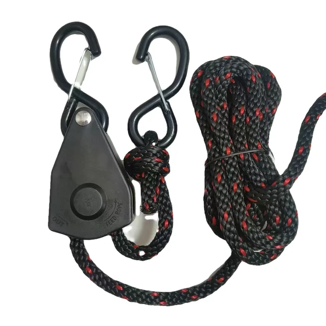 Heavy Duty rope ratchet hanger 3/8'' camping rope with ratchet