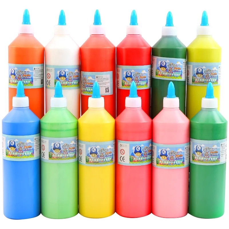 Customized 500ml Plastic Bottle Packaging Art Paint Set DIY Painting on Canvas Glass Paper Featuring Acrylic Paint