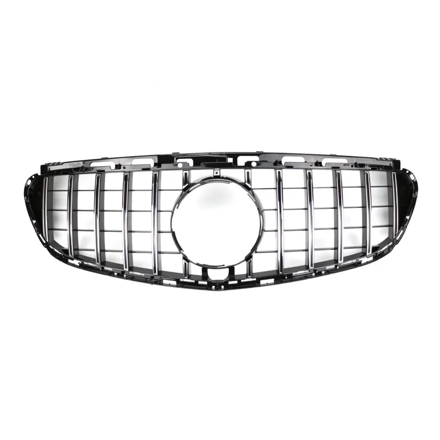 TIYPEOR Car Front GT Grill for MERCEDES Benz E CLASS W212 2014 - 2016 Silver Grille