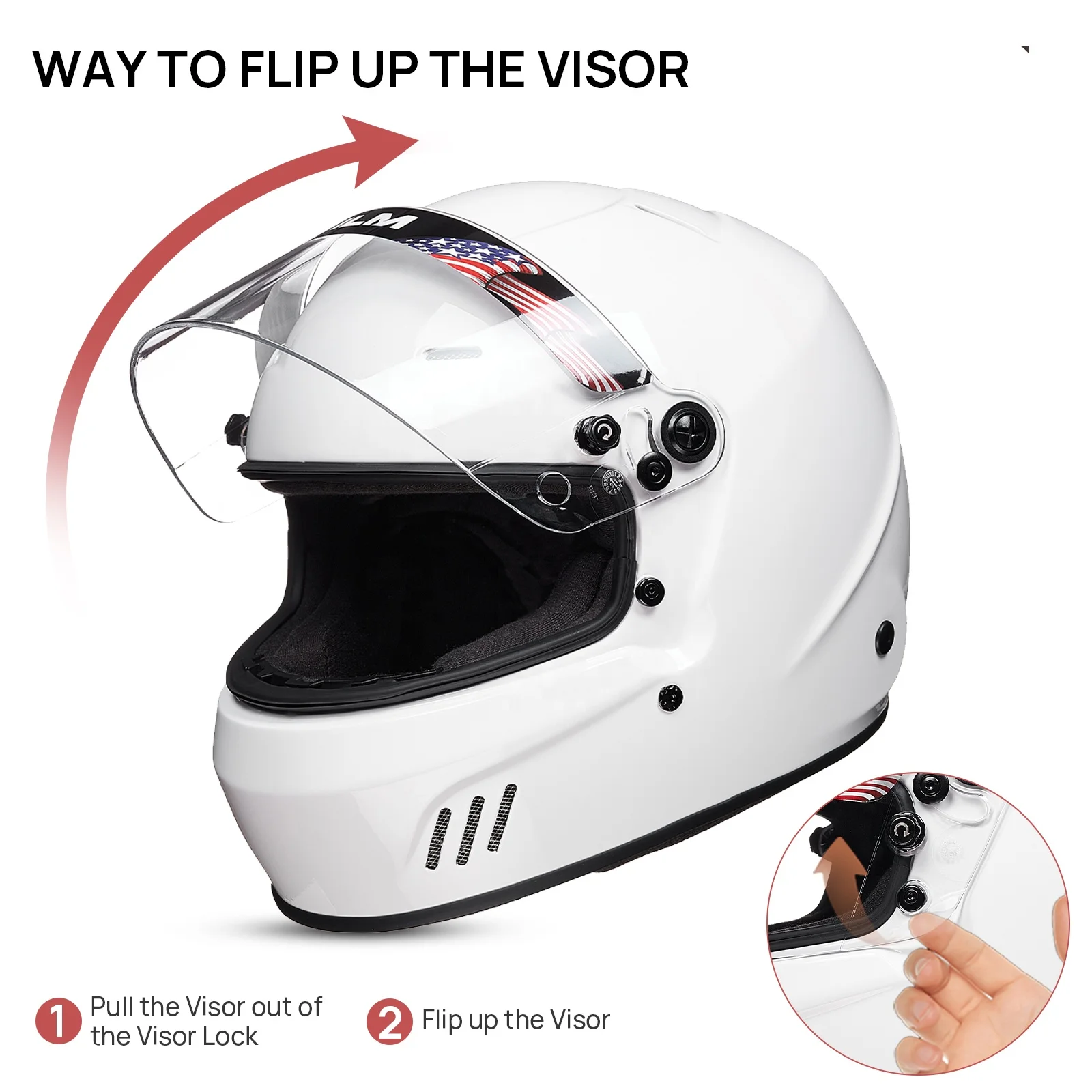 ILM Snell SA2020 Full Face Auto Racing Helmets for Men and Women
