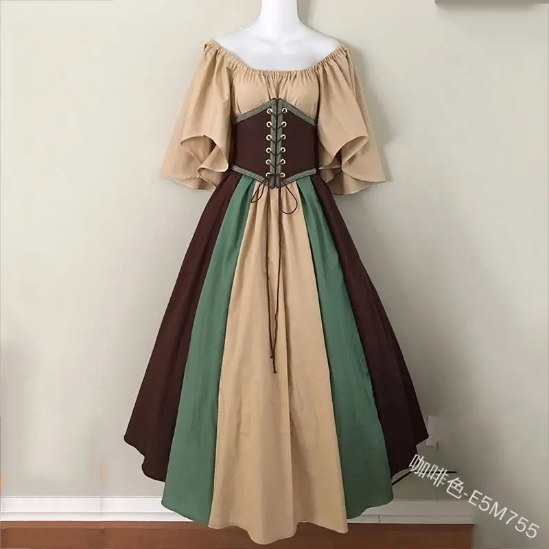 medieval christmas dress Women Medieval Renaissance Dresses Queen Halloween Christmas Holiday Dress Ball Gown Dress Theatrical Cosplay Clothing