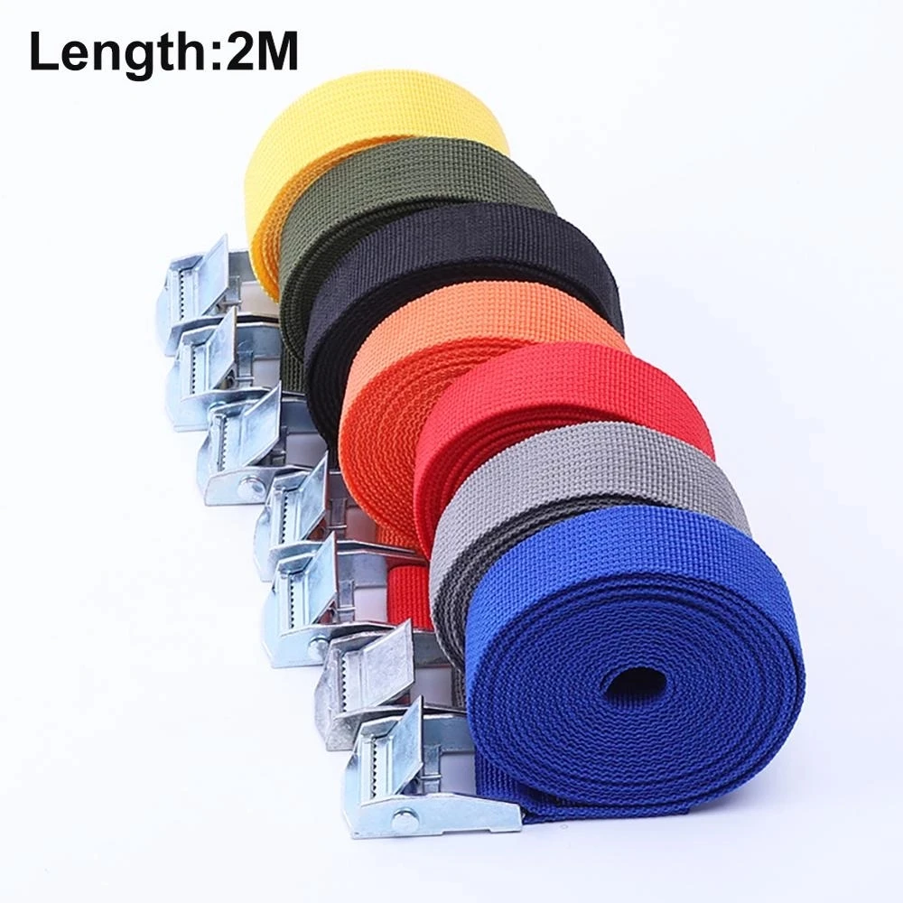 4M Buckle Tie-Down Belt cargo straps for Car motorcycle bike With Metal Buckle Tow Rope Strong Ratchet Belt for Luggage Bag