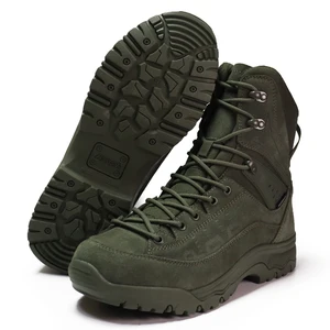 Hanagal Green Color Wear-resistant and Warm Men's Outdoor Training Tactical Boots High Boots Jungle Straps