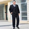Black Big and Tall Two Piece Pants Suit Sets