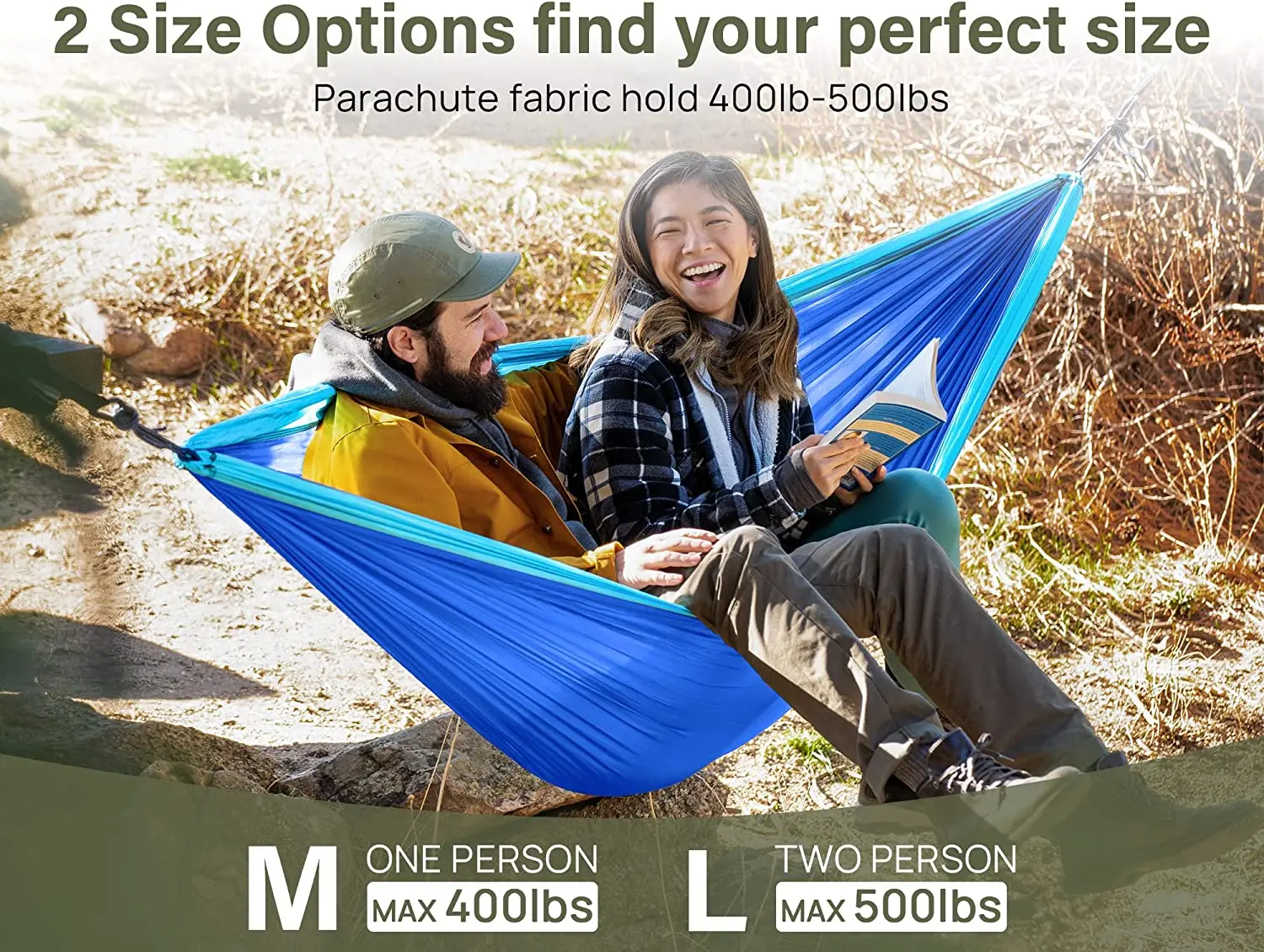 Camping Hammock Double Single Portable Hammocks With 2 Tree Straps