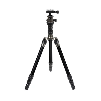 Miliboo carbon fiber tripod single lens reflex camera dual-purpose tripod with dynamic hydraulic gimbal and inverted center axis