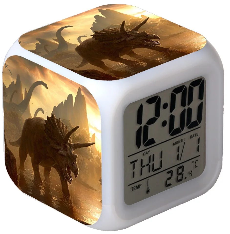 Dinosaur Alarm Desk Clock 3.75" Home or Office Decor E272 Nice For Gift 