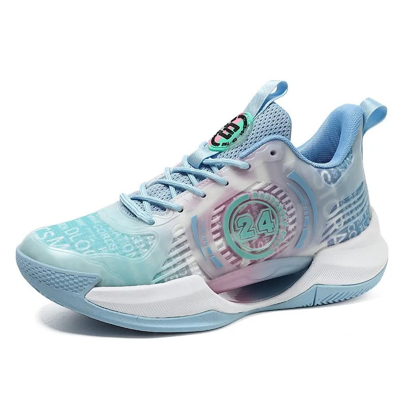Shock Absorption Knitting Multiple Color Shoes for Men  Produce Abrasion Resistant Men Sneakers  Custom Basketball Style Shoe