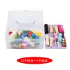 32 small wooden figures, 11 sets