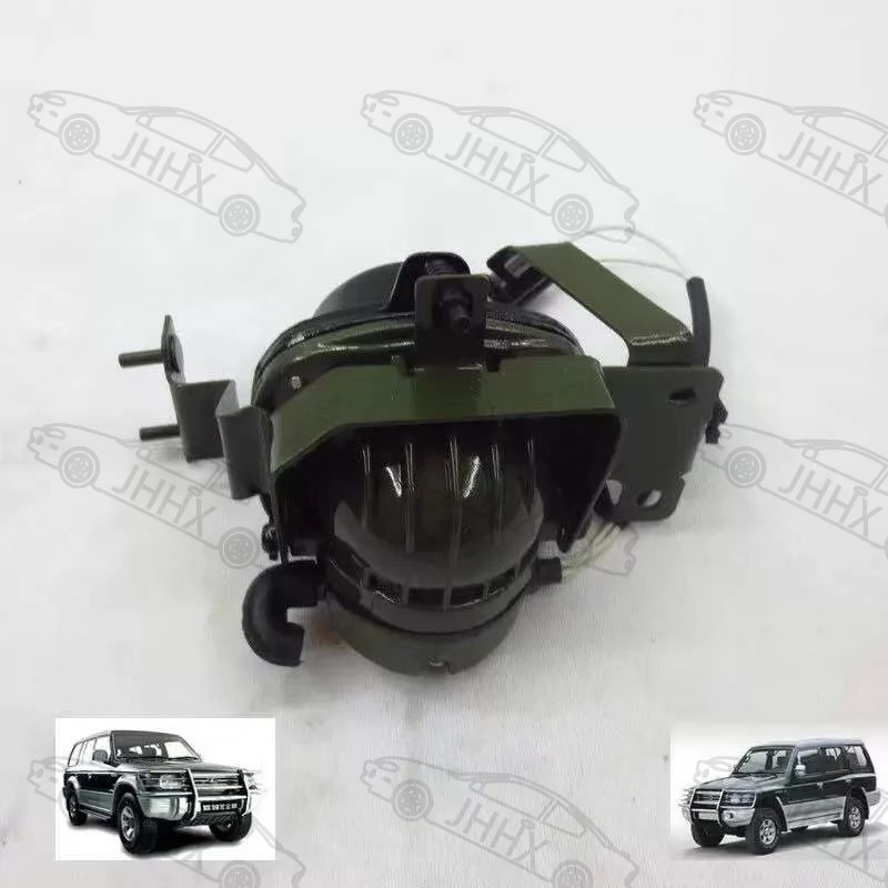 フォグランプカバー付き車フロントバンパーフォグライト三菱PAJERO V32