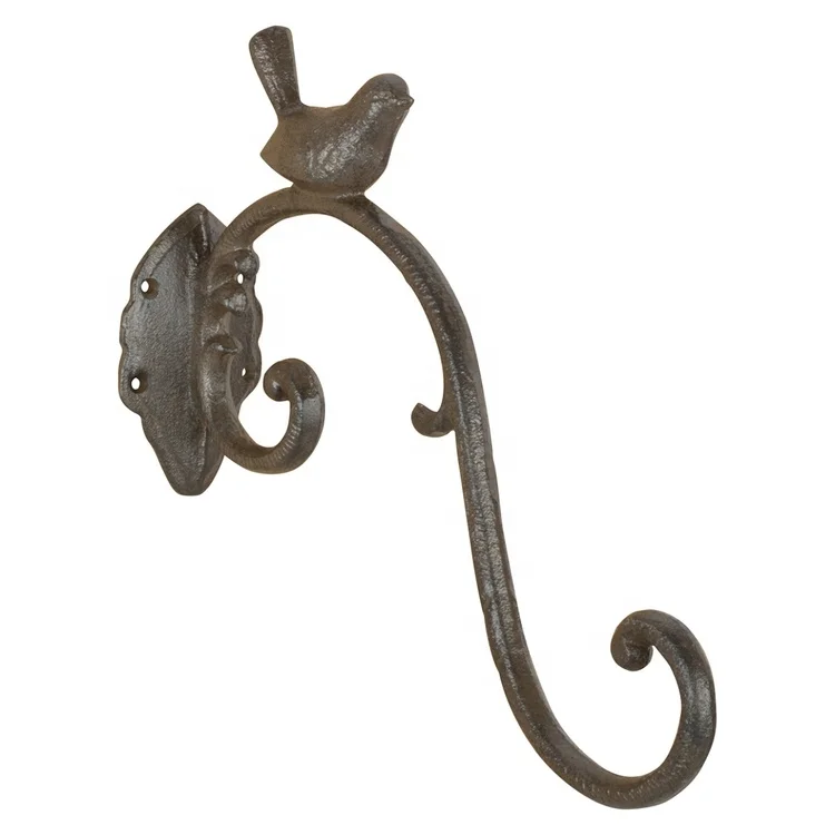 Plant Hanger Hook Cast Iron Wall Mounted Bracket Decorative Style Hook 