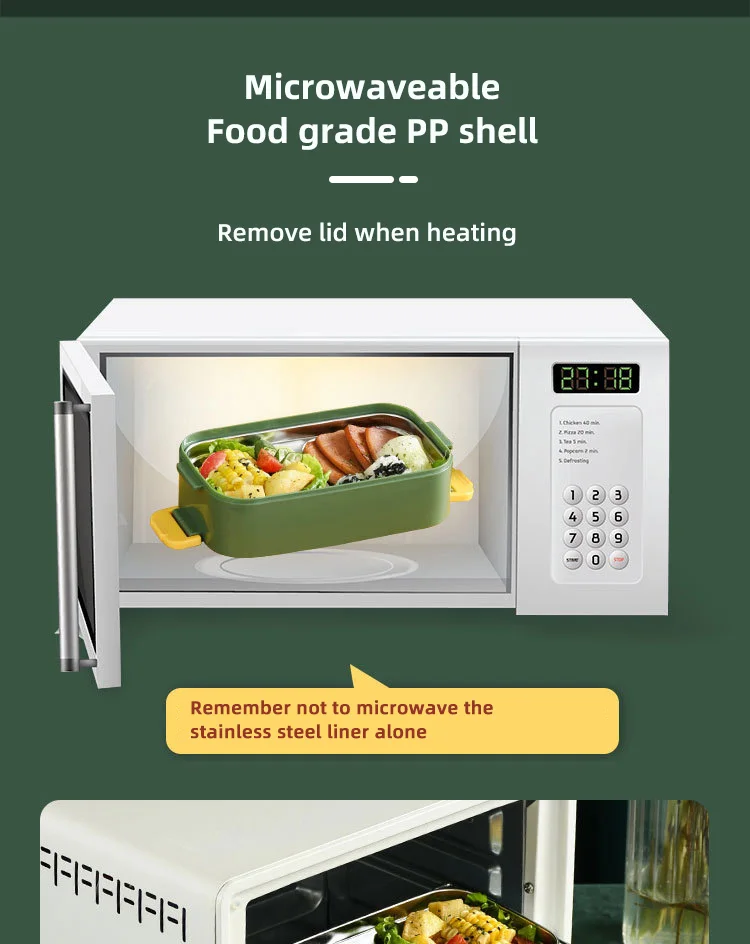 Factory Direct Kitchen Lunch Box 304 Stainless Steel Foo Lunch Box Kids