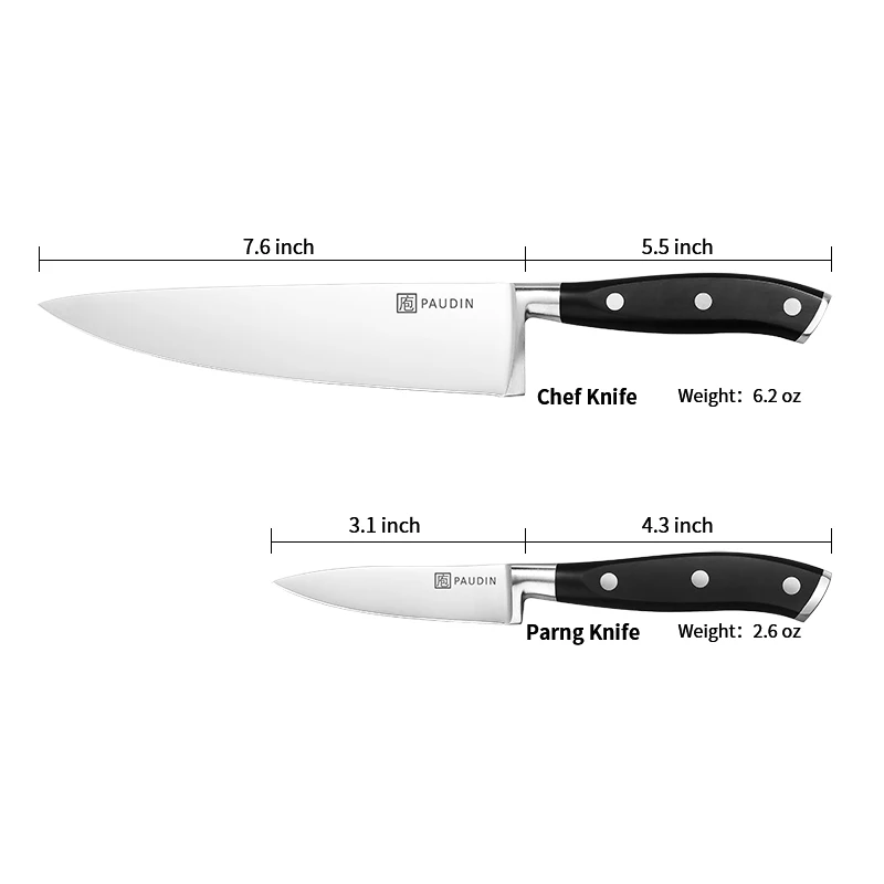 Sas2 Oem 8-inch/3.5-inch Chefs Knife 5cr15mov High Carbon Steel Blade ...