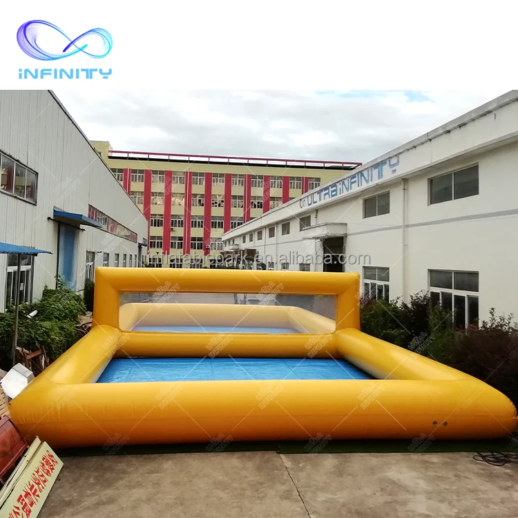 Adult Sports Giant Inflatable Volleyball Court Pool With Net Silk Printing