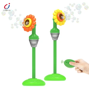 Chengji Funny Shaped Bubble Toy Electric Automatic Blowing Standing Sunflower Design Bubble Machine Automatic Flower