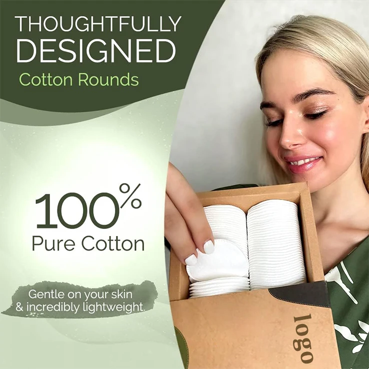 Cotton Rounds Makeup Remover Pads Lint Free Ecofriendly Use As