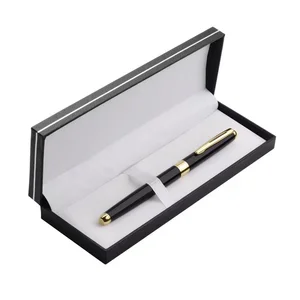 Factory Popular Custom Logo Advertising Metal Roller Ball Pen with Gift Cardboard Box