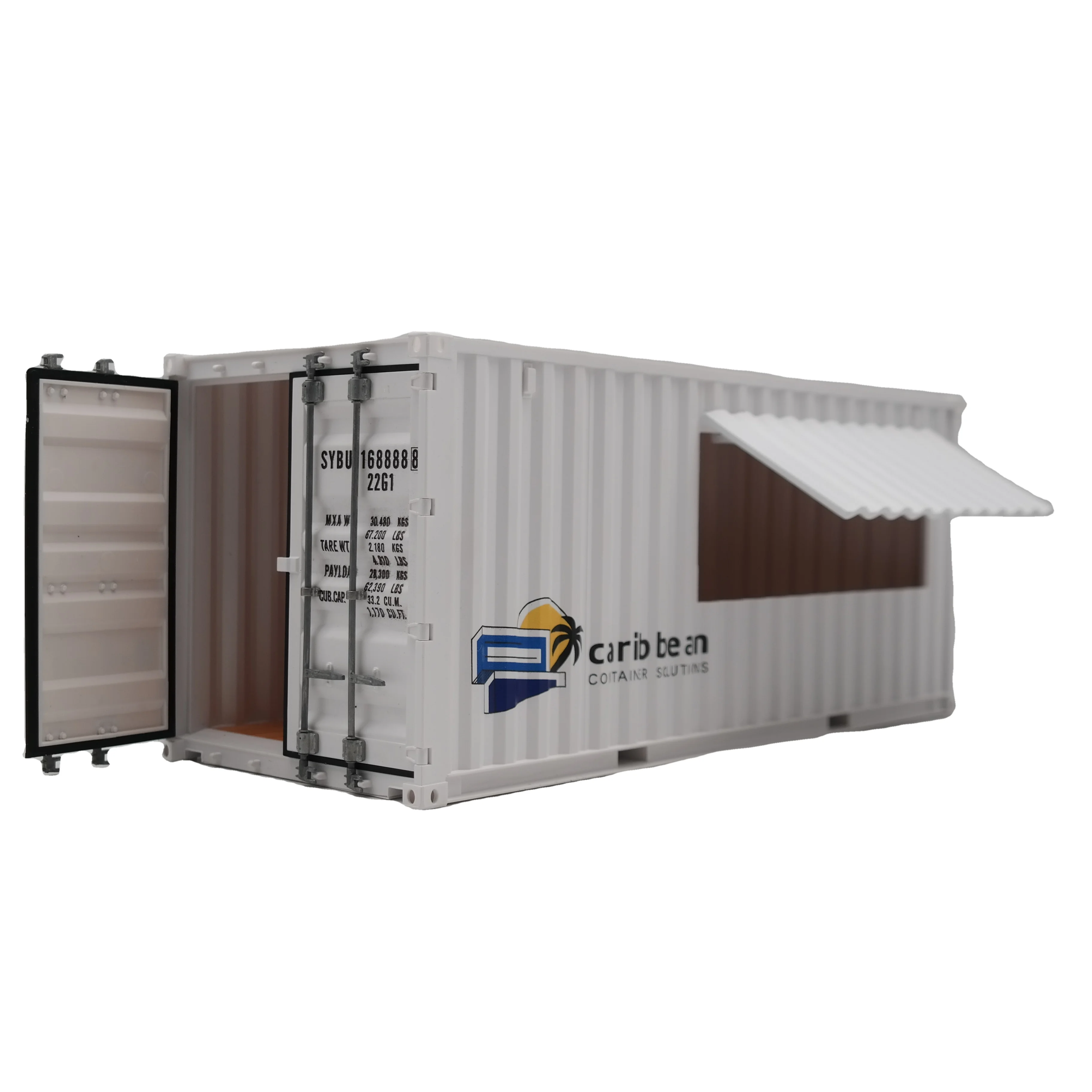 【A】O.A.S Container Model Factory 20GP Plastic Crafts Shipping Freight Forwarder Gift scale 1:20 Caribbean Container Model