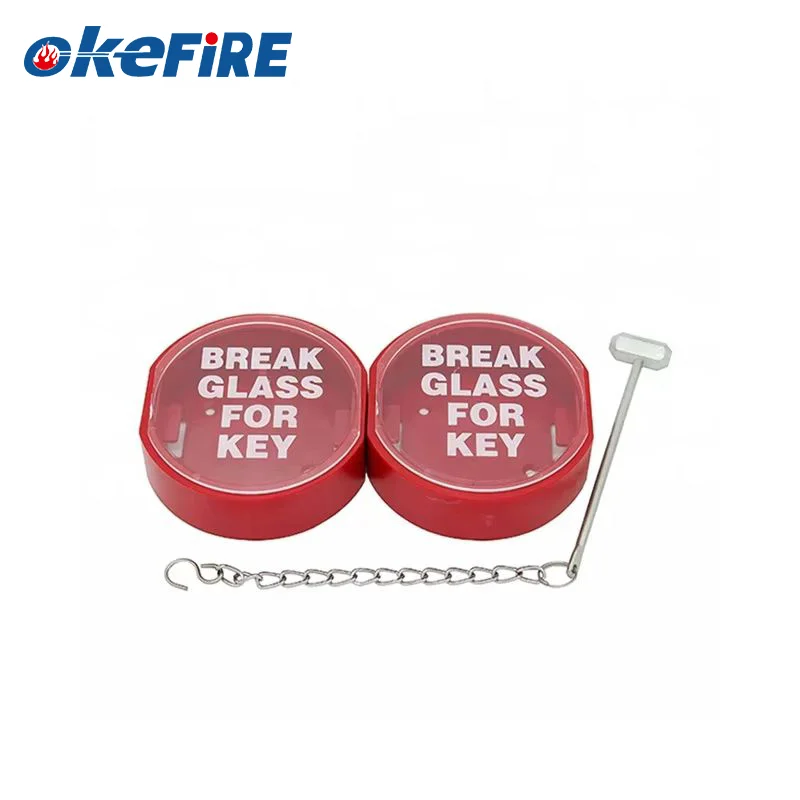 Okefire Fire Alarm Key Box Break Glass  for Key with Hammer