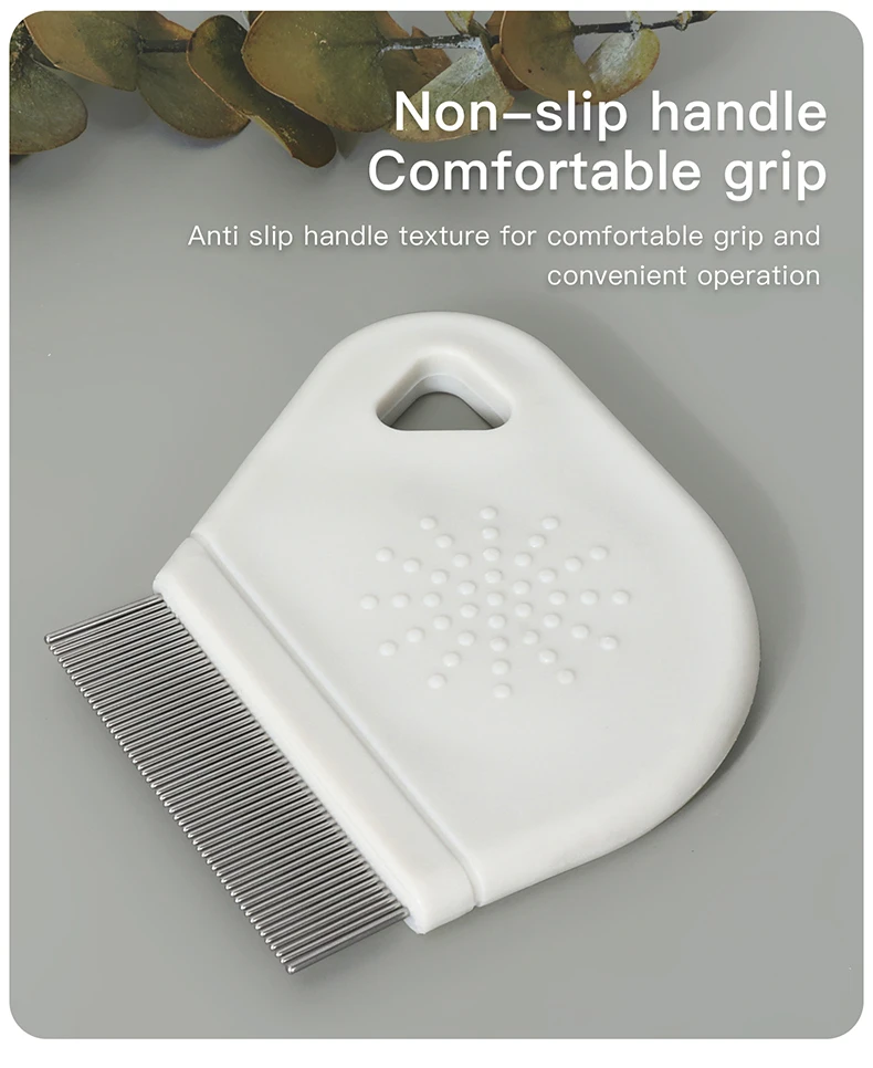 Stainless Steel Needle Pet Dog Cat Fur Grooming Hair Comb Open Knot Flea Comb