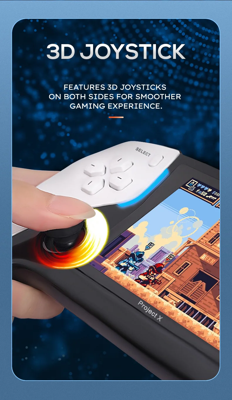 2025 Newly Released Portable Retro Video Game Players PSP Video Game Consoles Big Screen 4.3 Inch Project X Pro FC GBC MD