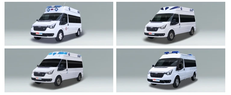 Professional ambulance for sale 4x4 drive type with high quality Commercial vehicle multifunction factory