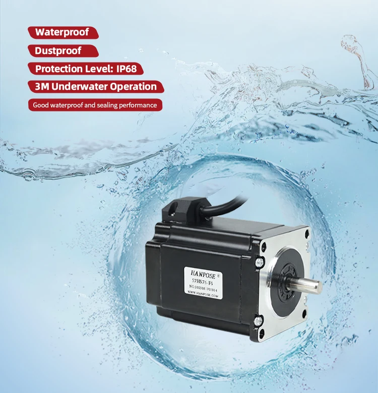 product hanpose 24v high torque 189ncm  4 lead 28a for various instrument 23hs7628 fs 18 degree waterproof  stepper motor nema23-5