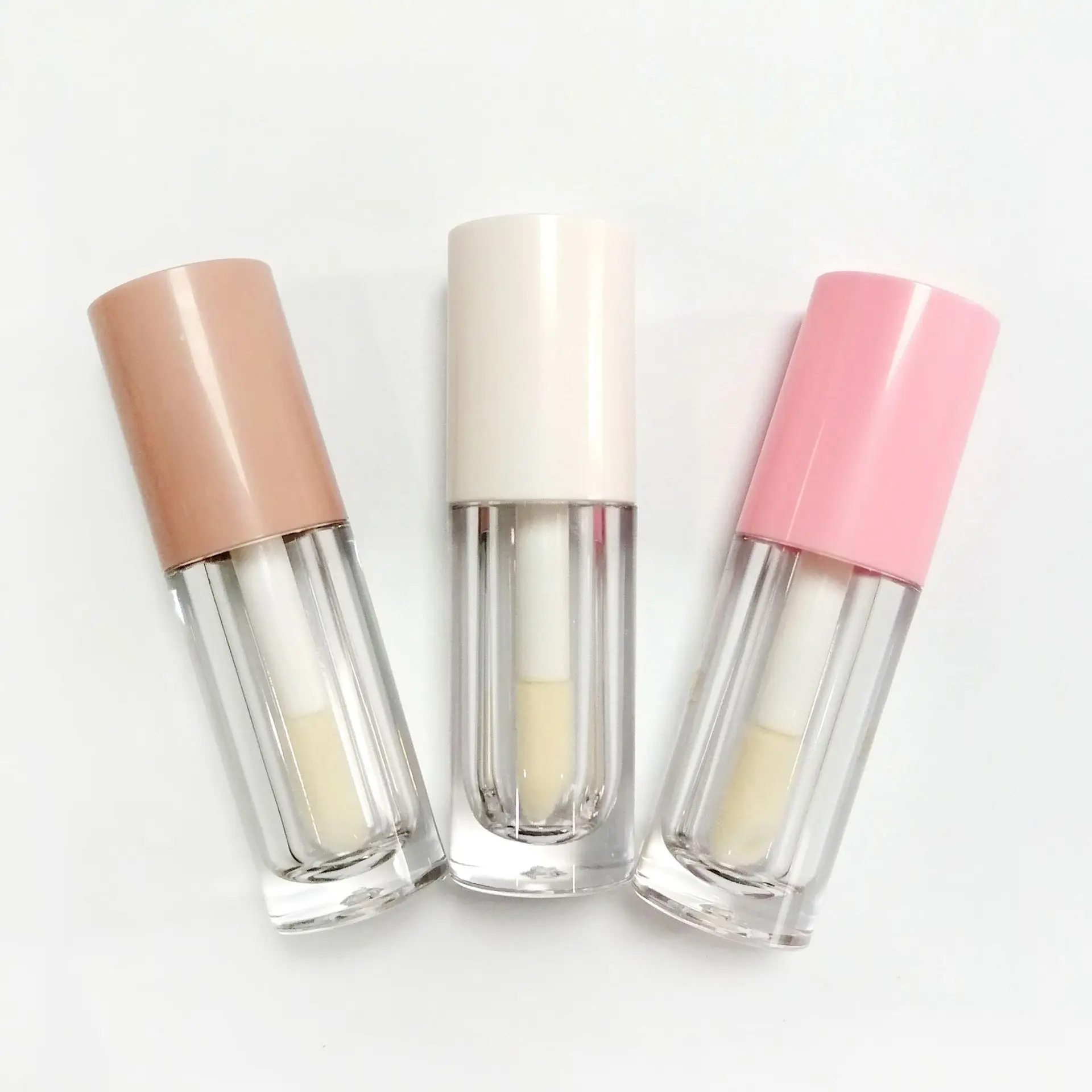 Lipgloss Tubes Big Brush Applicator Wand Lip Gloss Packaging 5ml Pink