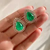 Emerald ear studs