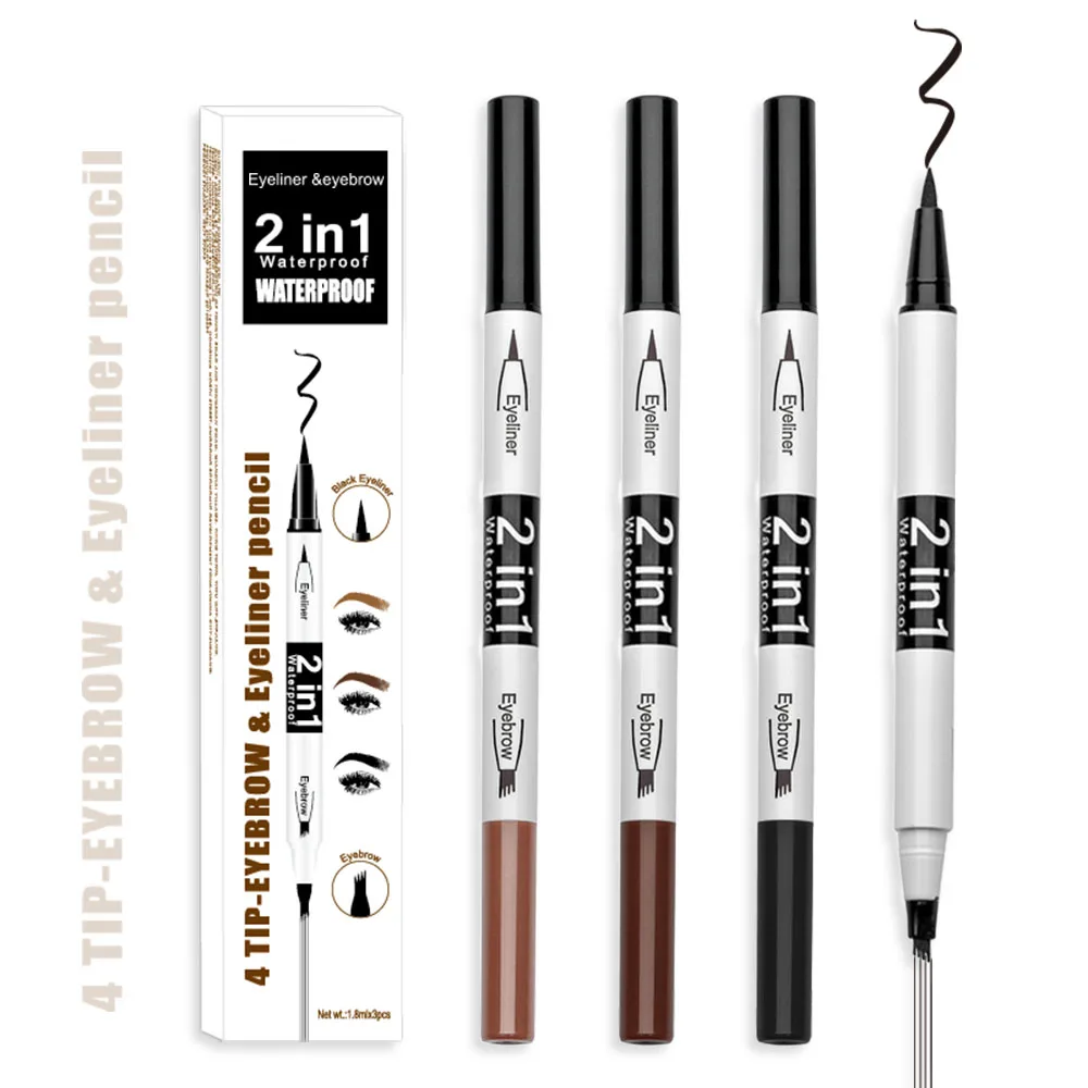 Новое поступление бровей Карандаши для губ. водостойкие карандаши 3D стереоскопический жидкости в четырех цветах Head эскиз линию бровей Карандаш для макияжа