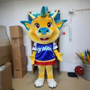 Shengye Custom MOQ 1 PC Professional Business Promotion Mascotte Costume Cartoon Animal Character Dragon Mascot Costume for Sale