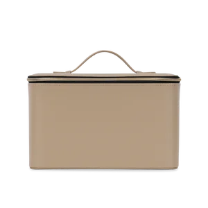 Large Custom Logo Waterproof Makeup Bag Toiletry Organizer Vegan Leather Beauty Travel Case for Women