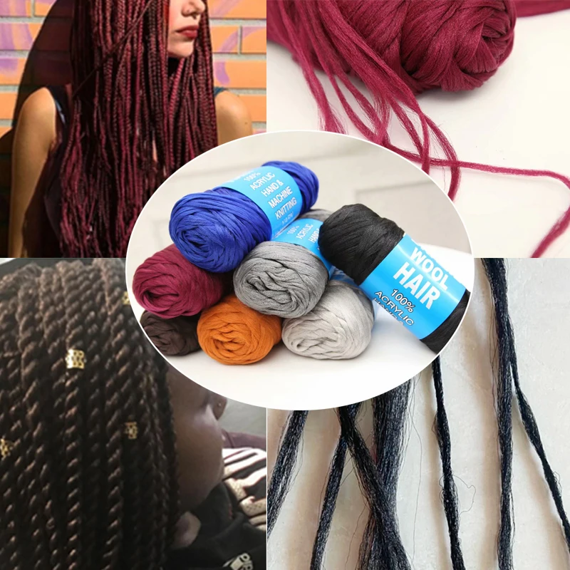 Aodao 100% Acrylic Brazilian Knit Brazil Wool Hair Yarn For African ...