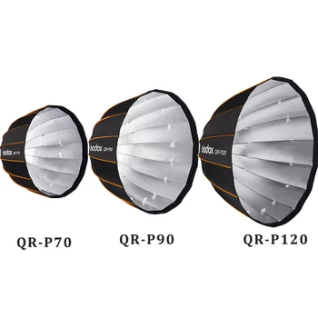New Design Godox QR-P70/90/120 Quick-set Deep Mouth Parabolic Softbox With Bowens Mount Photography Accessories for Studio detail image