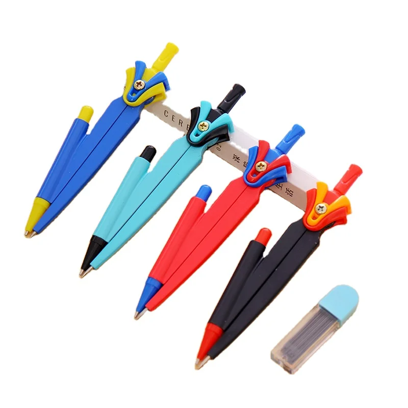 Креативный простой набор компаса из металлического материала милые канцелярские принадлежности с мультяшным