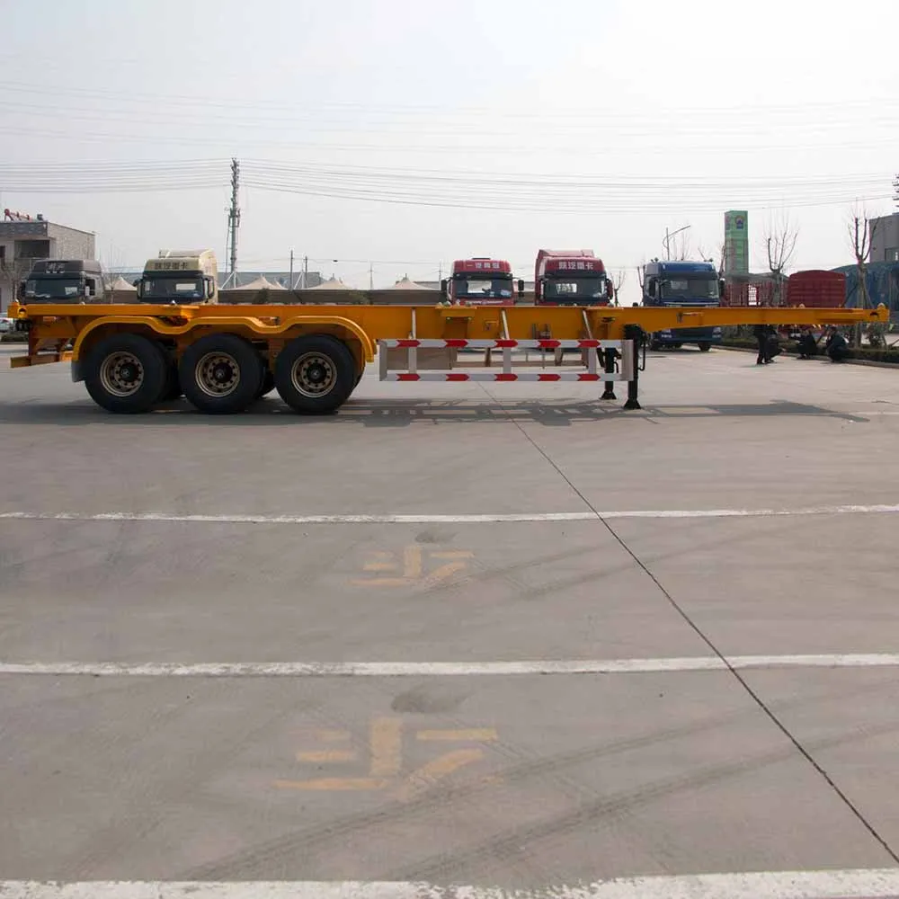 Made in China High Quality 40 Feet Container Transport Flat Bed Trailer 3 axle Flatbed Semi Trailer manufacture