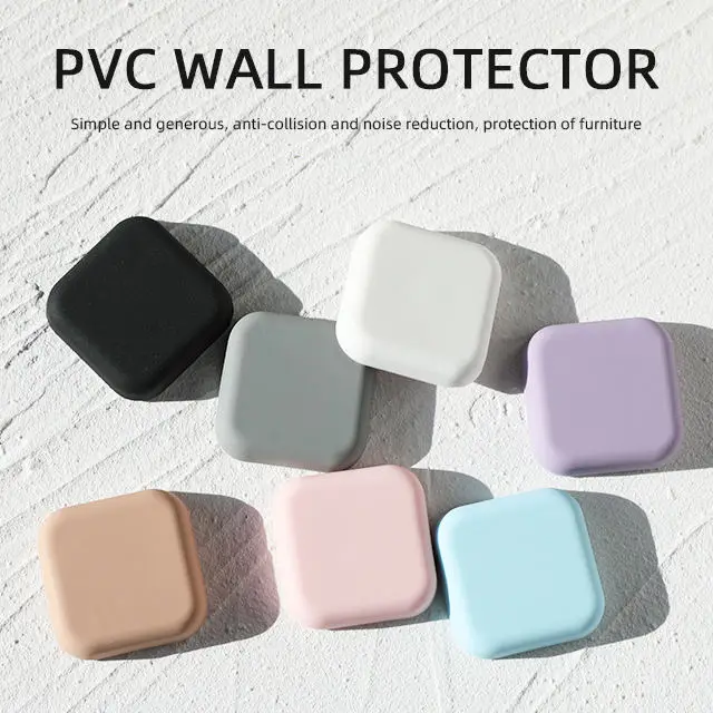 Door Stop Wall Protector Quiet and Shock Absorbent Silicone Rubber Door Stopper With Strong Back Adhesive
